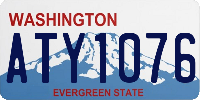 WA license plate ATY1076