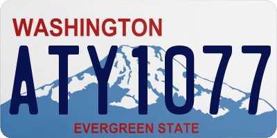 WA license plate ATY1077