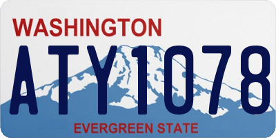 WA license plate ATY1078