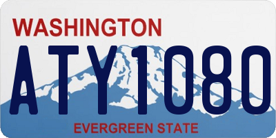 WA license plate ATY1080