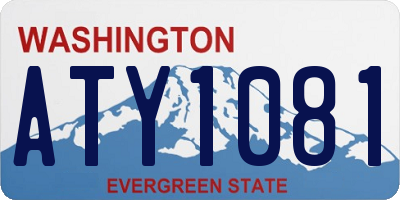 WA license plate ATY1081