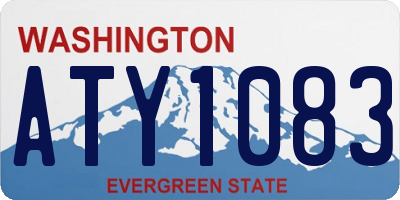 WA license plate ATY1083