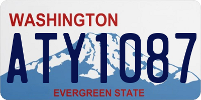 WA license plate ATY1087