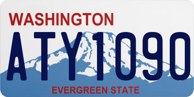 WA license plate ATY1090