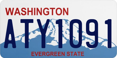 WA license plate ATY1091