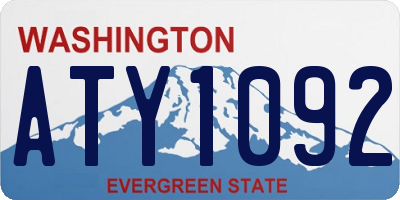 WA license plate ATY1092