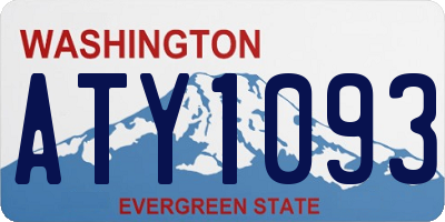 WA license plate ATY1093