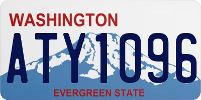 WA license plate ATY1096