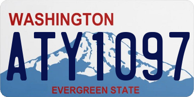 WA license plate ATY1097
