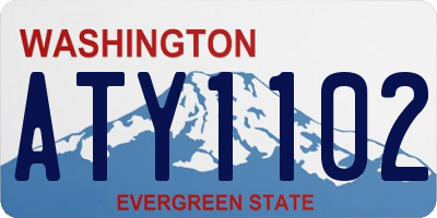 WA license plate ATY1102