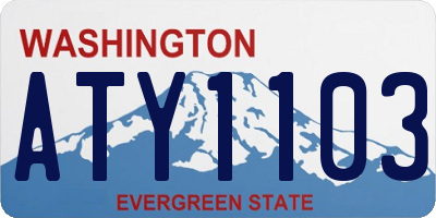 WA license plate ATY1103