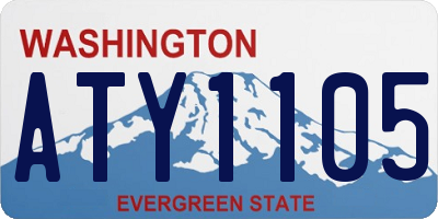 WA license plate ATY1105