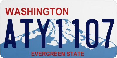 WA license plate ATY1107