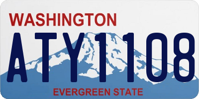 WA license plate ATY1108