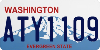 WA license plate ATY1109