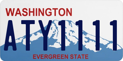 WA license plate ATY1111
