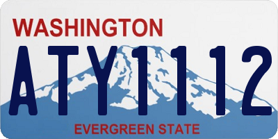 WA license plate ATY1112