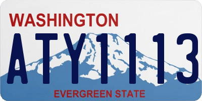 WA license plate ATY1113