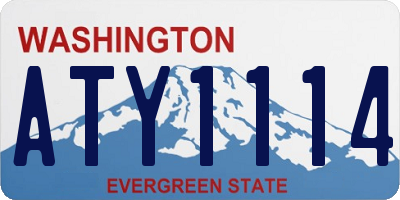 WA license plate ATY1114