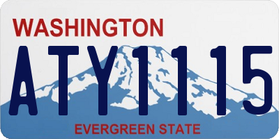 WA license plate ATY1115