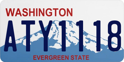 WA license plate ATY1118