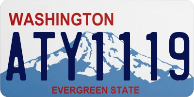 WA license plate ATY1119