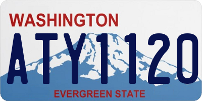 WA license plate ATY1120