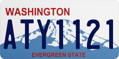 WA license plate ATY1121