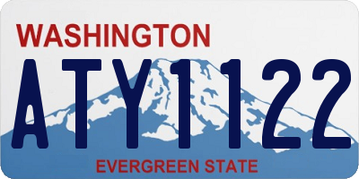 WA license plate ATY1122