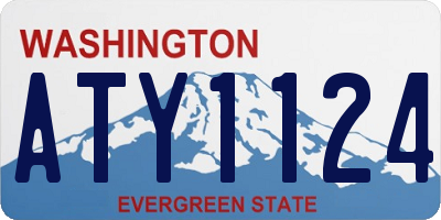 WA license plate ATY1124