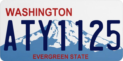 WA license plate ATY1125
