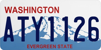 WA license plate ATY1126