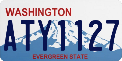 WA license plate ATY1127