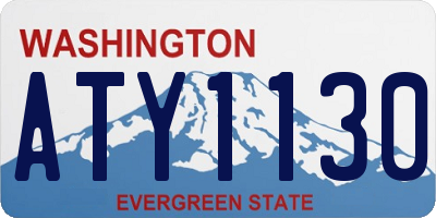 WA license plate ATY1130