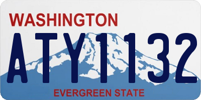WA license plate ATY1132