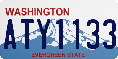 WA license plate ATY1133