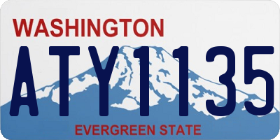 WA license plate ATY1135