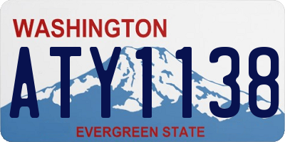 WA license plate ATY1138