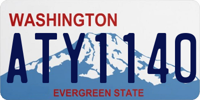 WA license plate ATY1140
