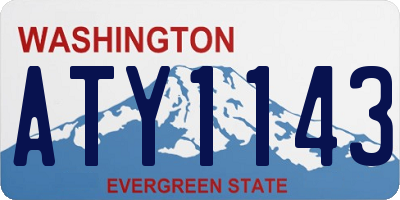 WA license plate ATY1143