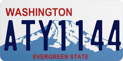 WA license plate ATY1144