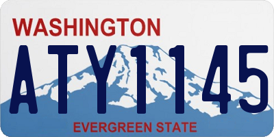 WA license plate ATY1145