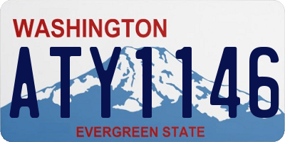 WA license plate ATY1146