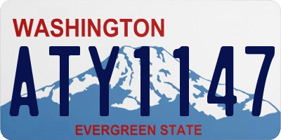 WA license plate ATY1147