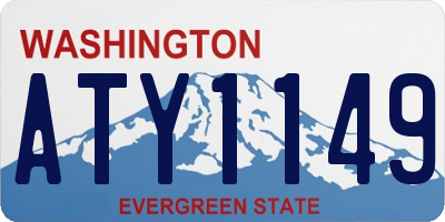 WA license plate ATY1149