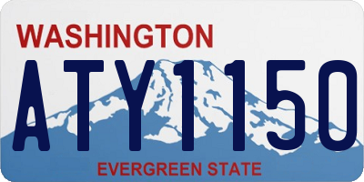 WA license plate ATY1150