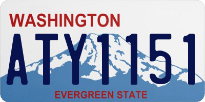 WA license plate ATY1151