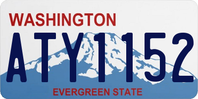 WA license plate ATY1152