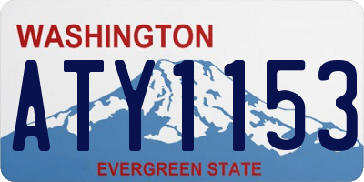 WA license plate ATY1153