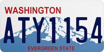 WA license plate ATY1154